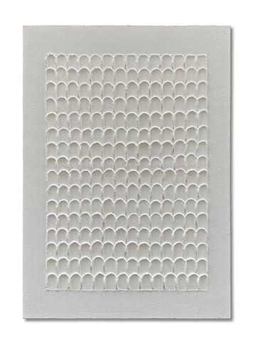 NANKAI Art Hand-Painted 40x28 inch White Texture Abstract Art Painting Modern Minimalist Oil Painting, Home Wall Decoration - color: Nkhb326