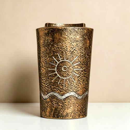 Picasso Abstract Face Planters Flower Pots, Handmade Resin Pots for Plants - color: Brown