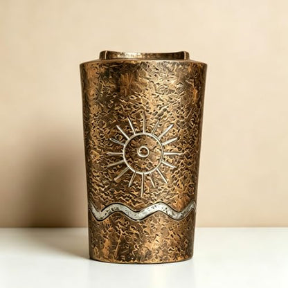 Picasso Abstract Face Planters Flower Pots, Handmade Resin Pots for Plants - color: Brown