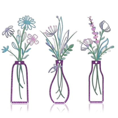 Embewhis Wall Decor Metal Flowers 3pcs, Rustic Farmhouse Flower Sculptures, 13.7" Wall Art Decor, Drill-Free Install Option for Living Room, Kitchen, Bedroom & Bathroom - size: D