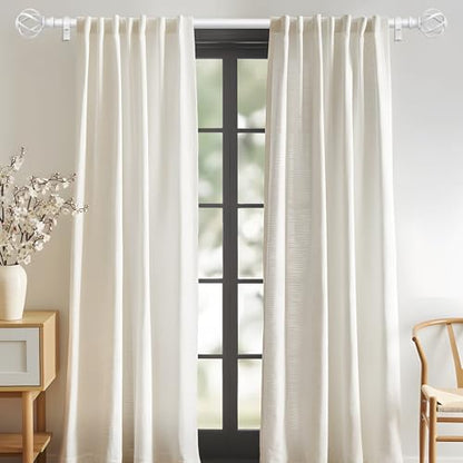 VOIIY White Curtain Rod 36-72 Inch, Adjustable Curtain Rods for Windows - color: White, size: 36"-72"|1 Pack