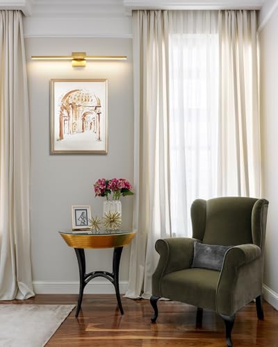 Rayogale Gold Battery Operated Wall Sconces with Remote Control - color: Gold, size: 24 Inch(2 Pack)