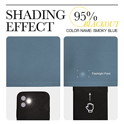 NICETOWN Stone Blue Blackout Curtains 84 Inches Long, W52xL84, 2 Panels - color: Stone Blue, size: 52"W x 84"L (Pack of 2)