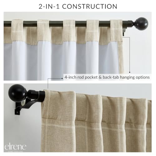 Threadmade Sawyer Window Panel, Sand - 52" W x 95" L - color: Sand, size: 52"W x 95"L (Pack of 1)