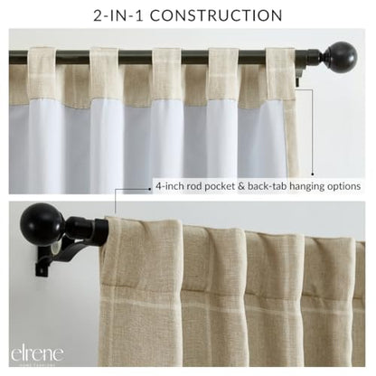 Threadmade Sawyer Window Panel, Sand - 52" W x 95" L - color: Sand, size: 52"W x 95"L (Pack of 1)