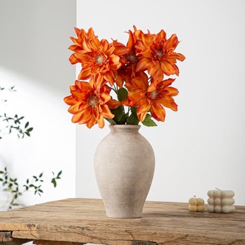 9 Inch Ceramic Vase Farmhouse Home Decor Pottery Flower Vase - color: D- 9"-retro