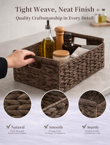 Wicker Basket, Large Basket for Gift Baskets Empty, 15.4x11x6.3in - color: Brown, size: Large