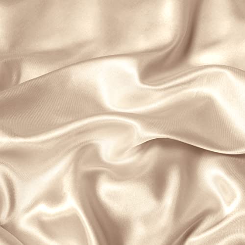 Vonty Taupe Satin Throw Blanket 60x80In, Cooling Silky Wrinkle-Free - color: Taupe, size: 60" x 80"