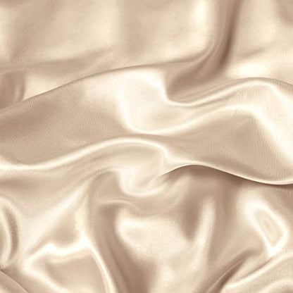 Vonty Taupe Satin Throw Blanket 50x60In, Cooling Silky Wrinkle-Free - color: Taupe, size: 50" x 60"