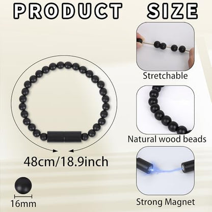 Meplait Magnetic Curtain Tiebacks, 2 Pack Boho Curtain Tie Backs, Black - color: Black-cylinder