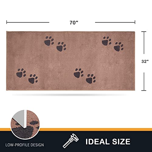 PURRUGS Hallway Runner Rug, 32" x 70", Light Brown - color: Light Brown, size: 32" X 70"