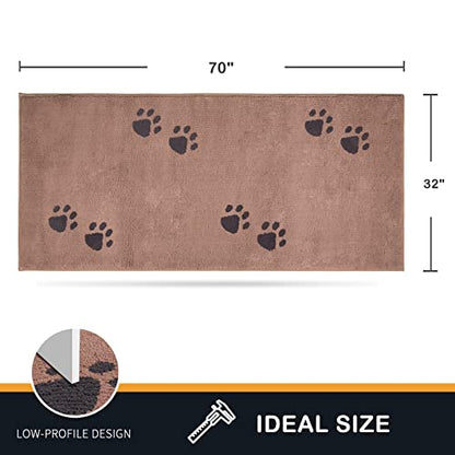 PURRUGS Hallway Runner Rug, 32" x 70", Light Brown - color: Light Brown, size: 32" X 70"