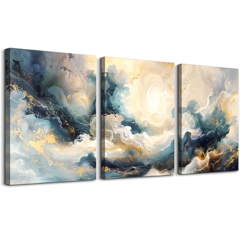 TTHYUEWS Abstract Canvas Wall Decor For Bedroom Wall Art For Living Room Minimalism Ink Paintings Modern Office Wall Decorations Framed Canvas Prints Wall Pictures Artworks Room Home Decor 3 Pieces - color: Abstract Ink Pictures, size: 16x24inches*3pcs