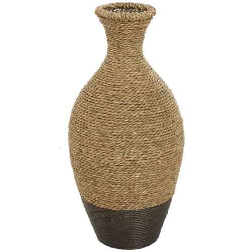 Deco 79 Seagrass Vase, Vase 10" x 10" x 21", Brown - size: 10" x 10" x 21"