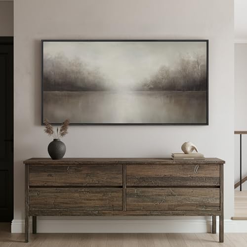 Extra Large Framed Abstract Landscape Wall Art for Living Room, 60x30 Inch - color: Brown, size: 60"L x 30"W