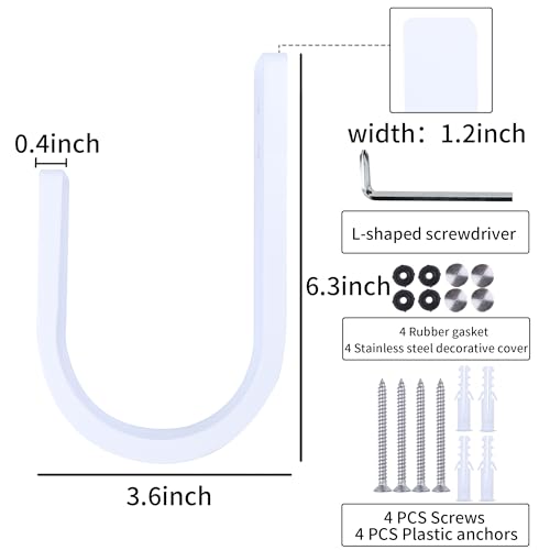 2 Pack Curtain Tiebacks Natural Wood Curtain Holdbacks, White - color: White