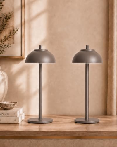 Cordless Table Lamps Rechargeable, Battery Operated Table Light Brown 2Pack - color: Brown-Set of 2