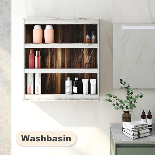 Nisorpa 3 Tier Spice Rack Wall Mount,19.68 x 3.35 x 21.25 Inches - color: Paulownia