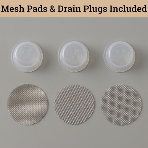 Ceramic Pots for Plants Set of 3, 6, 5, 4 Inch Diameter with Drainage Holes