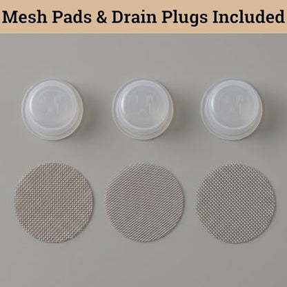 Ceramic Pots for Plants Set of 3, 6, 5, 4 Inch Diameter with Drainage Holes