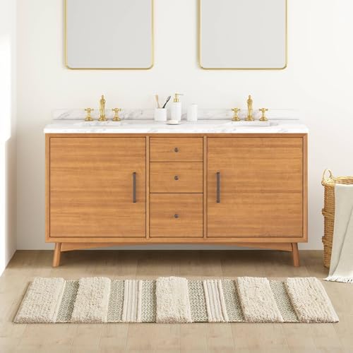 Ink+Ivy Asher Non-Slip Bath Rug Absorbent Quick Dry, 22 x 58, Sage Green - color: Sage Green, size: 1'10" x 4'10" (Rectangular)