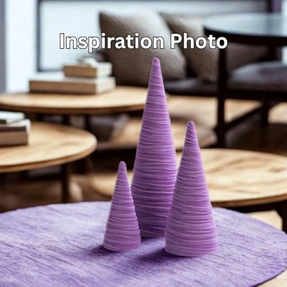 Your Heart's Content Set of 3 Lavender Velvet Trees (Lavender) - color: Lavender