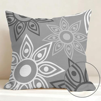 Hexagram Throw Pillow Covers 20x20, Gray Outdoor Pillow Covers Set of 4 - color: Grey, size: 20" x 20" (Pack of 4)