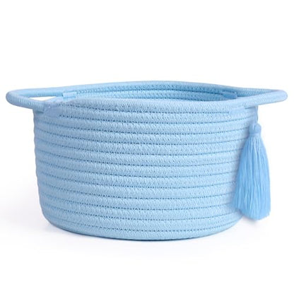 Small Gift Basket Empty to Fill, Gifts Bag & Ribbon, Light Blue - color: Light Blue, size: 1 Pack