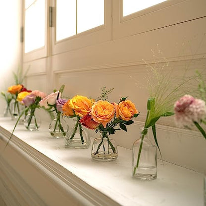 Bud Vases Set of 24, Glass Bud Vase in Bulk, Clear Bud Vases - color: Clear Set of 24