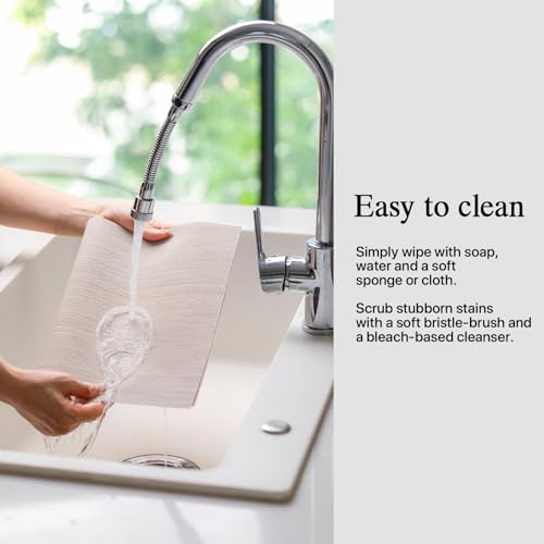 Placemats Set of 6 - Easy Clean Woven Vinyl Placemats for Dining Table, Indoor/Outdoor Place Mats, Washable PVC Table Mats（Beige） - color: A-beige