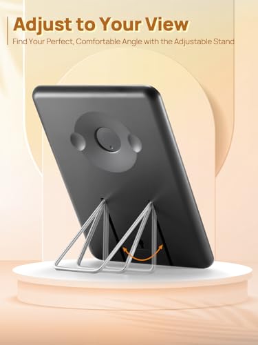 OMIRO 10 x 7 in Desk Makeup Mirror with Stand and Hanging Hole, Black - color: Black, size: 10"L x 7"W