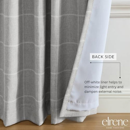 Threadmade Sawyer Window Panel, Gray - 52" W x 95" L - color: Grey, size: 52"W x 95"L (Pack of 1)