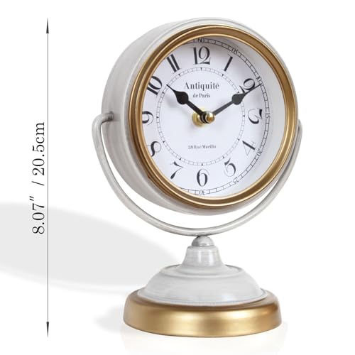 Vintage Metal Desk Clock,Retro Table Clock