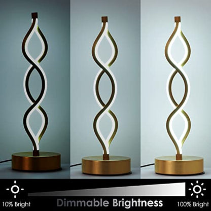 NUÜR Gold Table Lamps Set of 2, 15.8 Inch LED Bedside Lamps - color: Gold 2 Pack