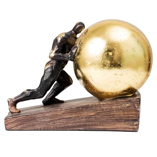 Lukitas Sisyphus Sculpture Statue Decor, Struggler Figurine, Resin L8.5'' - color: Push Ball