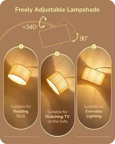 EDISHINE 78.3" Gold Arched Floor Lamp with Remote, Modern Standing Lamp - style: Modern-Gold