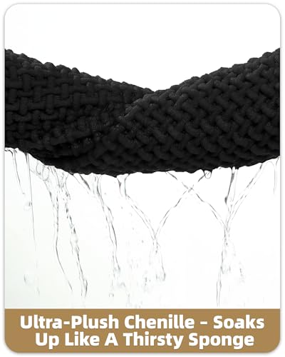 Color&Geometry Black 47x17 Waffle Bath Mat, Rubber Non Slip Bathroom Rug - color: Black, size: 17"x48"