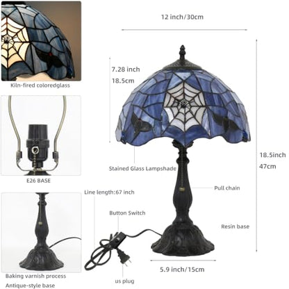 Tiffany Style Table Lamp,Spider Desk Lamp,Gothic Style Stained Glass lamp - color: Spider