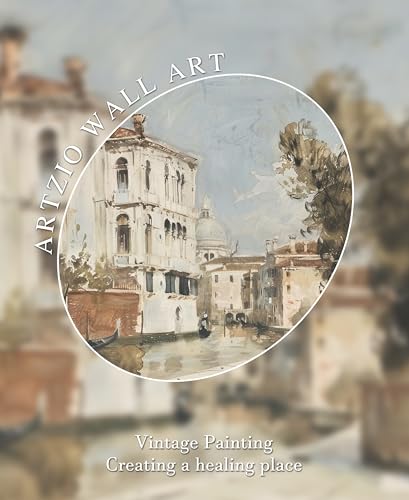 Framed Italian Oil Painting Landscape Canvas Wall Art for Living Room | Venice Landscape Art Print, Painterly Oil Style, Earthy, Warm, Rustic, Housewarmings Gifts, Ready to Hang, 12"x16" - color: City Street, size: 12"L x 16"W
