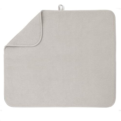 Bellemain Dish Drying Mat, Drying Matt ,16 x 18 Inch - Light Grey - color: Light Grey, size: 16" x 18"