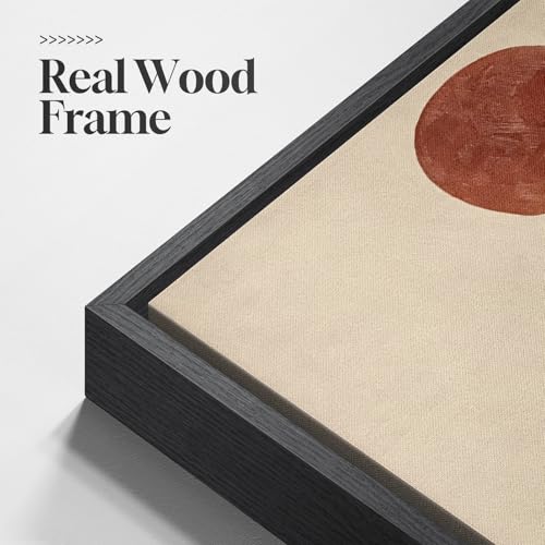 Large Framed 3 Piece Neutral Abstract Wall Art for Living Room, 24x24 In - color: Beige & Brown & Tan, size: 24x24" (3 Pieces)