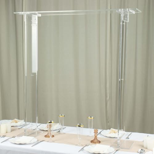 Efavormart 40" Tall Clear Acrylic Rectangular Flower Stand Wedding Centerpiece, Long Floral Frame Table Display Stand - size: 40''x40''