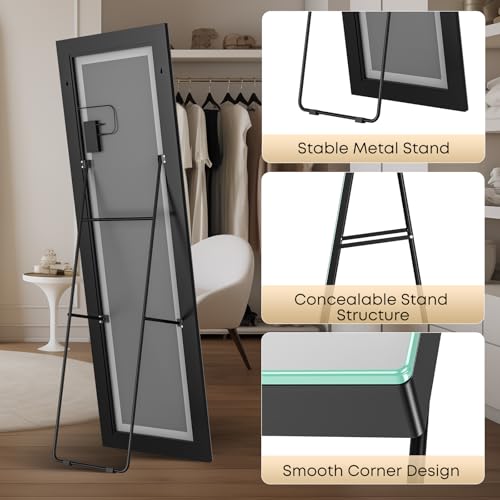 Kosmonia 56"x18" Full Length LED Mirror with Lights - color: Frameless-led, size: 56"L x 18"W