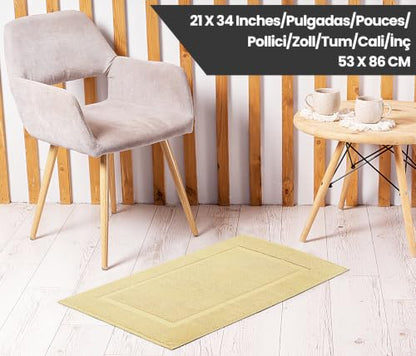 Utopia Towels Cotton Bath Mat, 21x34 in, 2 Pack, Champagne - color: Champagne, size: 2 Bath Mats