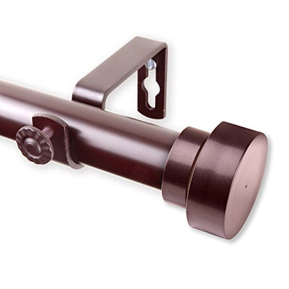 1 inch Side Curtain Rod 12-20 inch (Set of 2) - Bronze - color: Bronze
