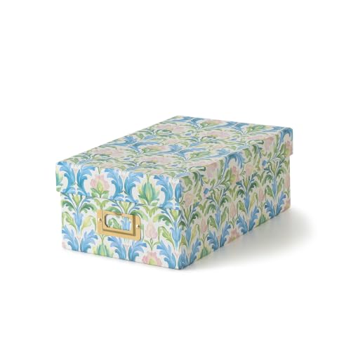 Soul & Lane - Photo Memory Storage Box, 11.7x7.7x4.5 In, Vintage Trellis - color: Vintage Trellis