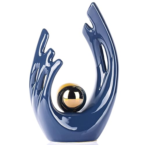 Blue Home Decor Accents, Coffee Table Funky Decor Modern Aesthetic Room Decor,Abstract Art Statue Decor Center Piece for Dinning Room, for Light Luxury Decorations for Stores, Hotels, Living Rooms - color: Blue, size: Small