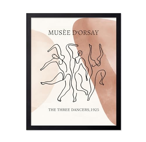 Poster Master Vintage Poster - Retro The Three Dancers Print - Line Drawing Art - Abstract Art - Gift for Men, Women - Minimal Decor for Bedroom, Living Room, Office - 11x14 UNFRAMED Wall Art - color: Style-03, size: 11"L x 14"W