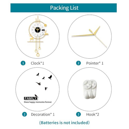 Modern Wall Clocks Battery Operated Silent Clock for Living Room - style: Casual