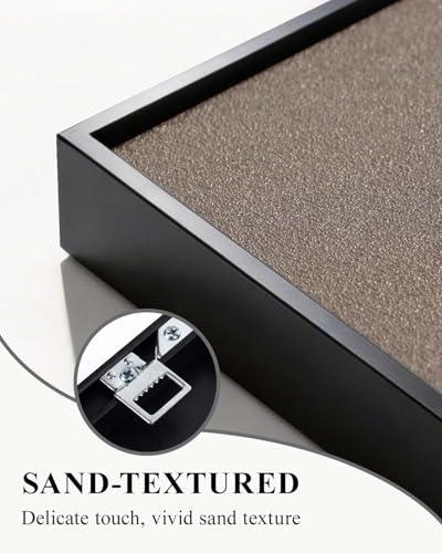 HUARCEY Metal Framed Large Textured Boho Wall Art for Bedroom Above Bed - color: Sunshine